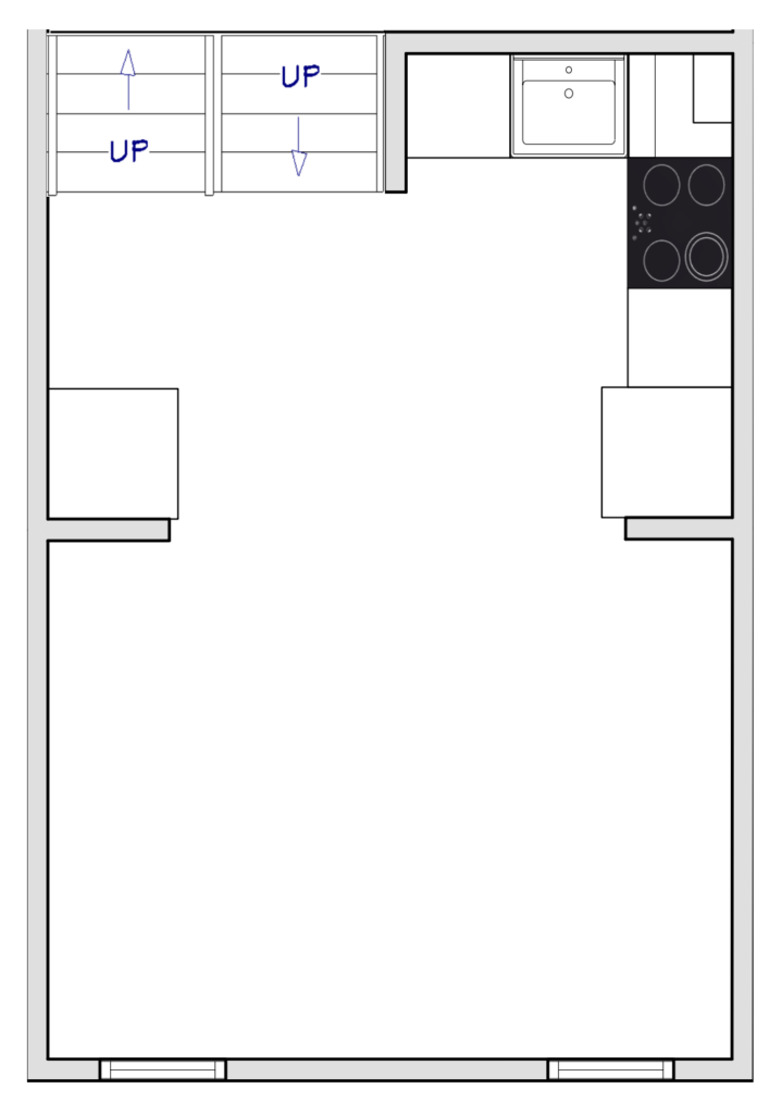 kitchen layout before