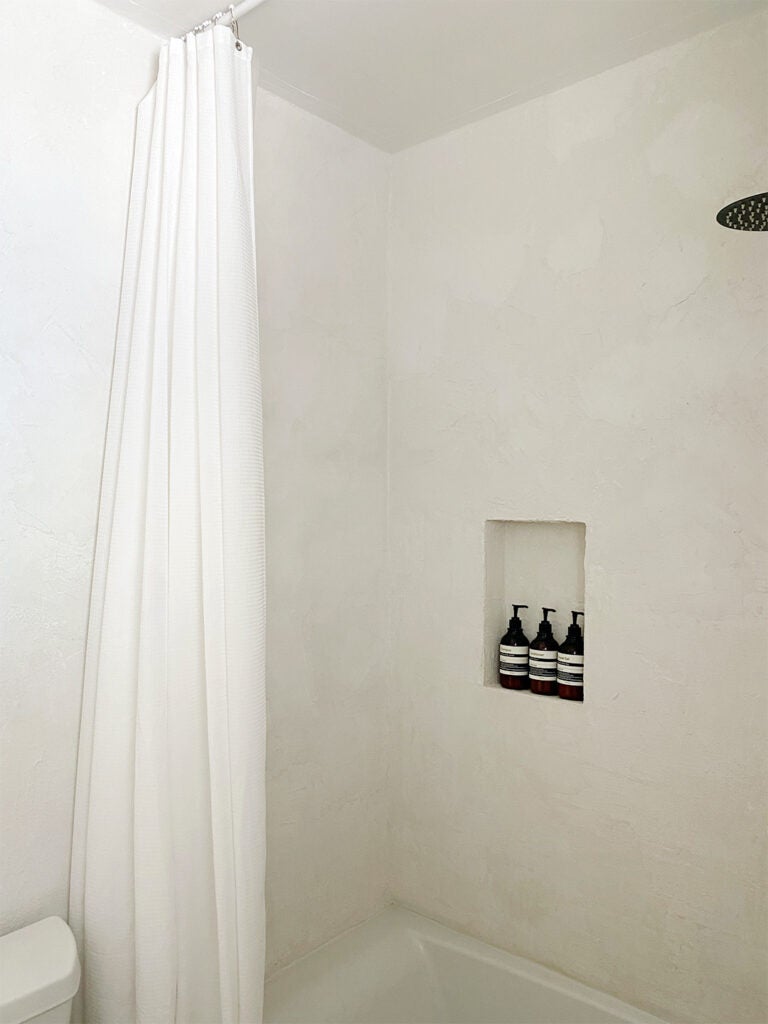 shampoo in shower niche