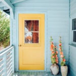 yellow door blue house