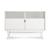 white powder-coated media console from BluDot