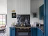 nautical white and blue kitchen