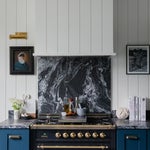 nautical white and blue kitchen