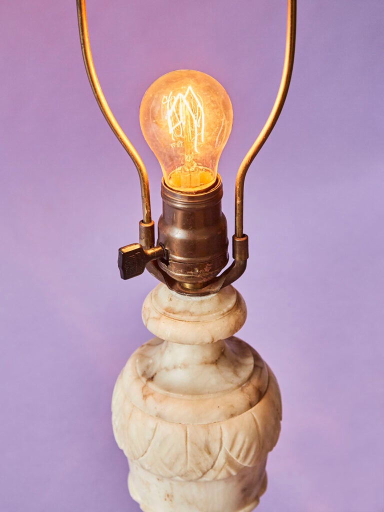 vintage lamp lightbulb switched on