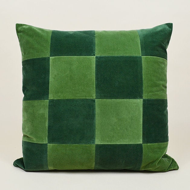 green velvet throw pillow