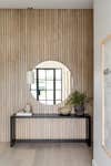 slatted wood accent wall