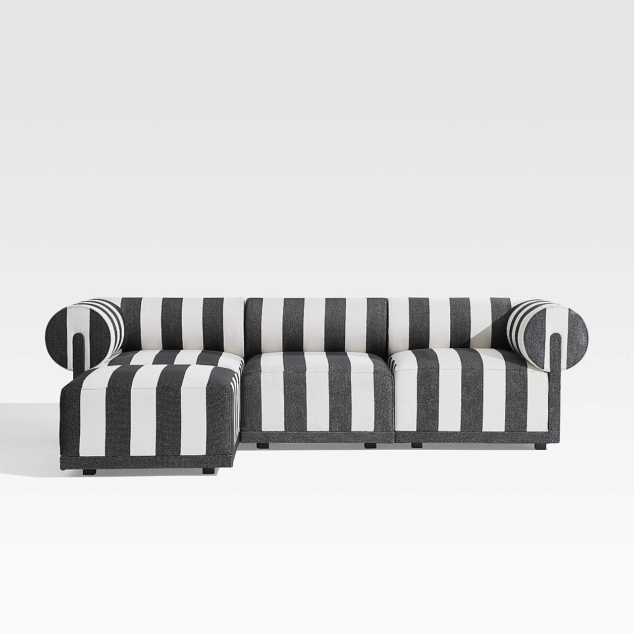 striped couch