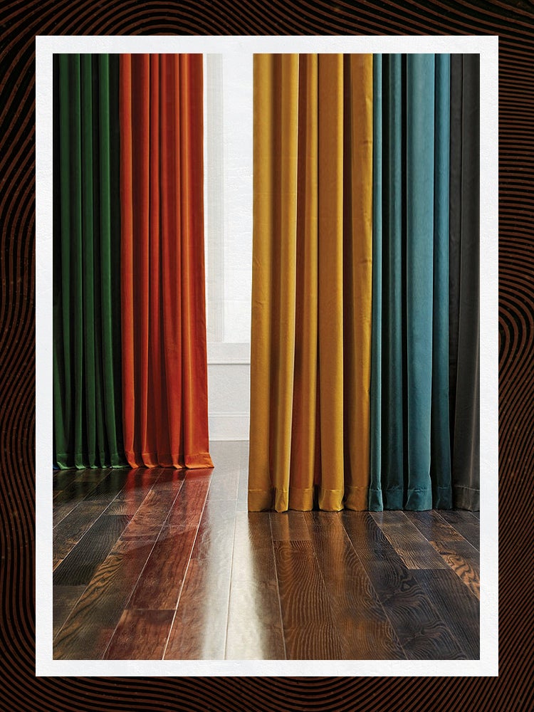 Colorful curtain panels