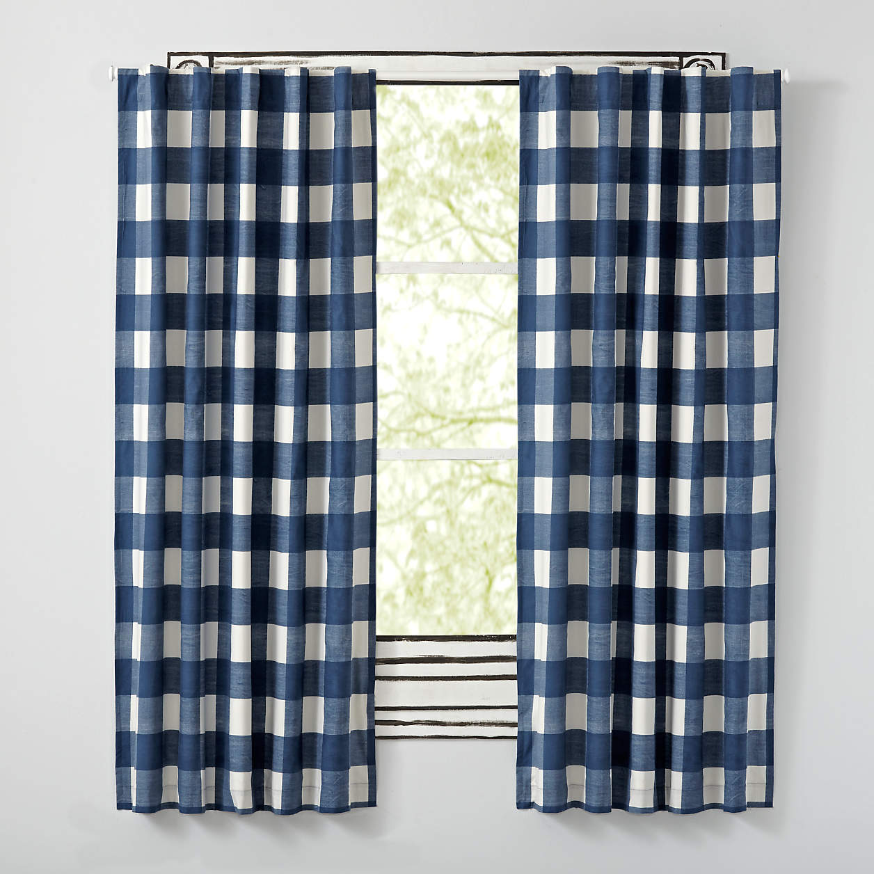 Blue Gingham Curtains