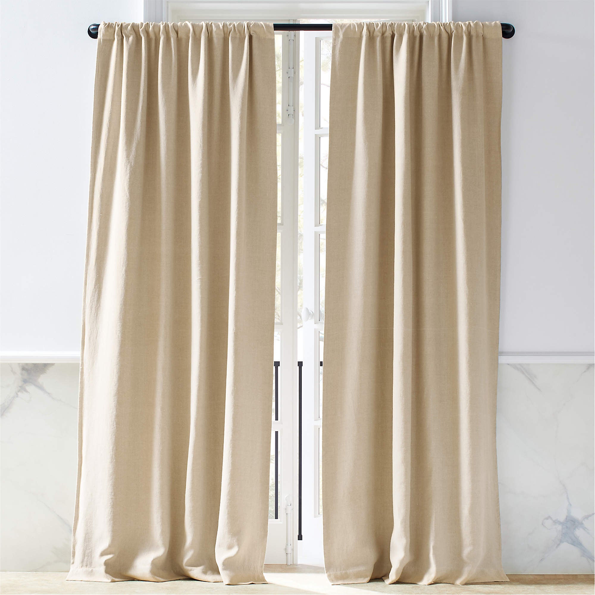 Natural Linen Blackout Curtains from CB2