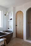arched wood door