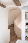 peak of curved staircase