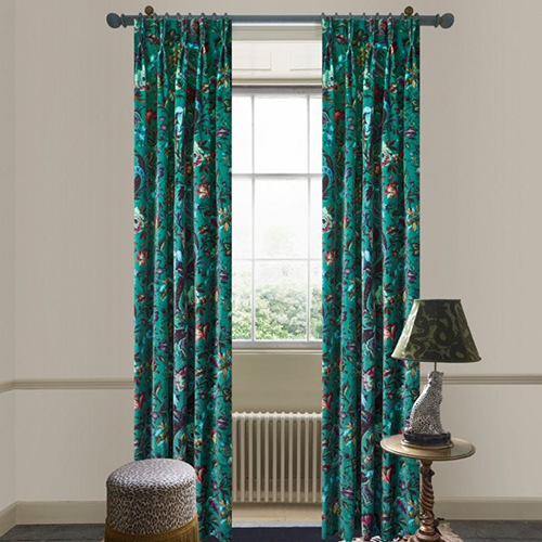 Paisley Teal Curtains by House of Hackney