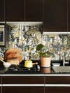 kitchen backsplash with glass tiles