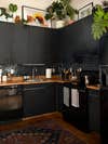 black industrial kitchen