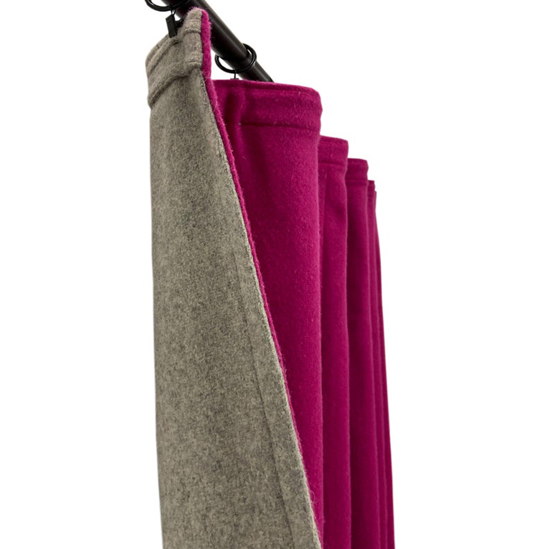 Amore Beaute Double Layer Wool Felt Curtains Domino