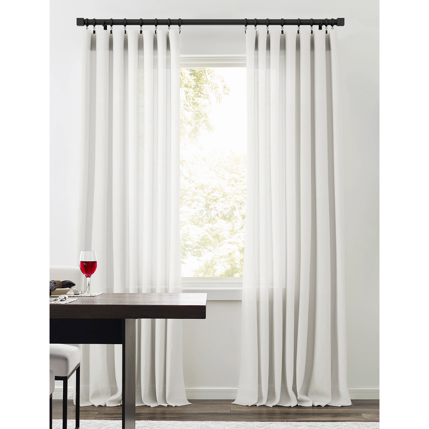 white light filtering curtains
