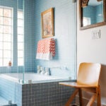 blue tiled bathroom