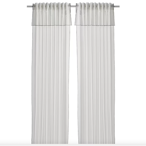 White IKEA curtains
