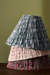stack of floral lampshades