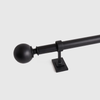 quince metal curtain rod with ball finial