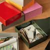colored storage boxes