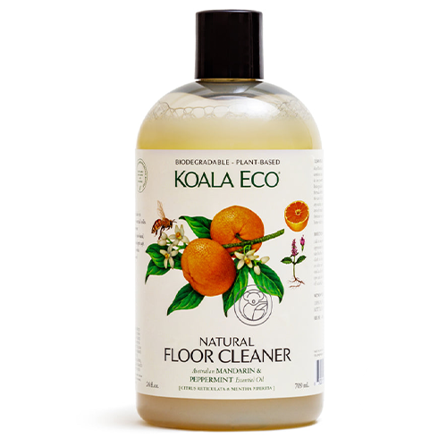 Koala Eco Floor Cleaner Bottle with Oranges and Peppermint on Label