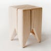 angular wooden stool