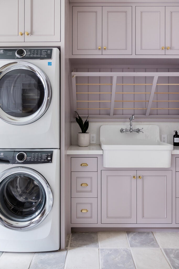 Surprise! This Lavender Laundry Room Is the Kids’ Favorite Hangout