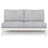 Outer Gray and White Armless Love Seat