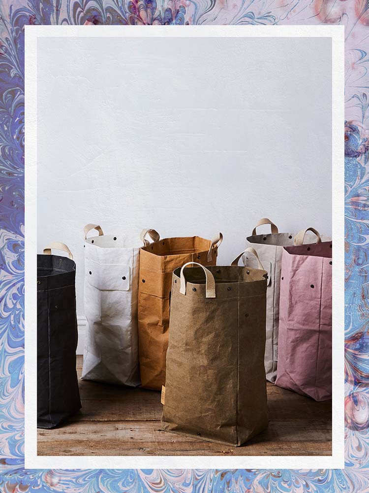 Colorful Assortment of Paper Laundry Bags