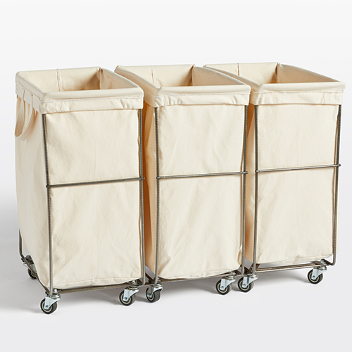 Steele Canvas Three Hampers with Wheels