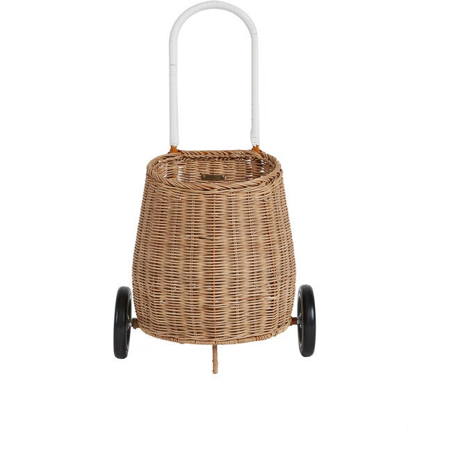 kid's basket with handle and wheels