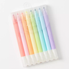 set of colorful markers in clear case