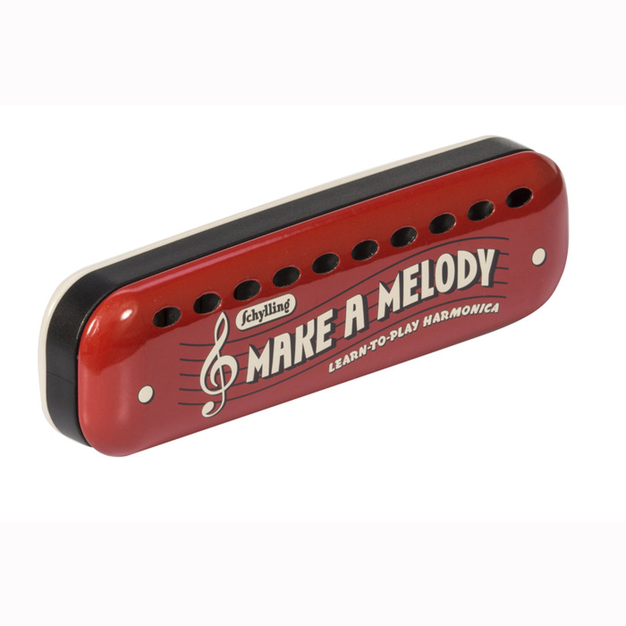red retro harmonica