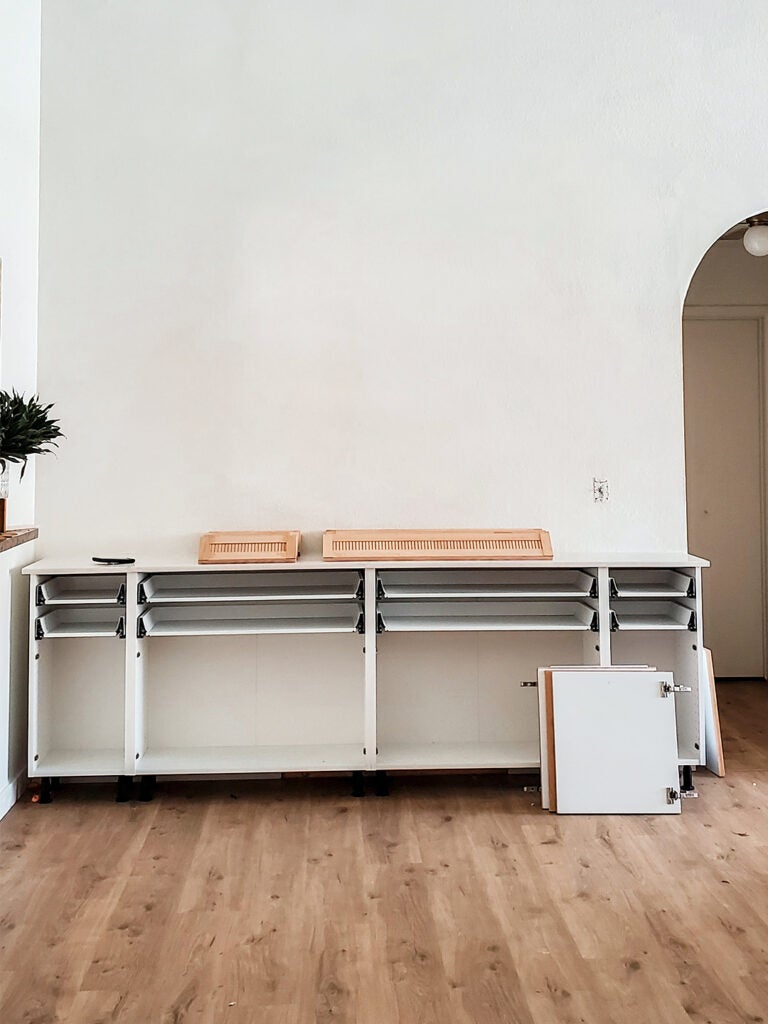 Everything Looked Tiny in This Über-Tall Dining Room—Cue a DIYed Serving Station