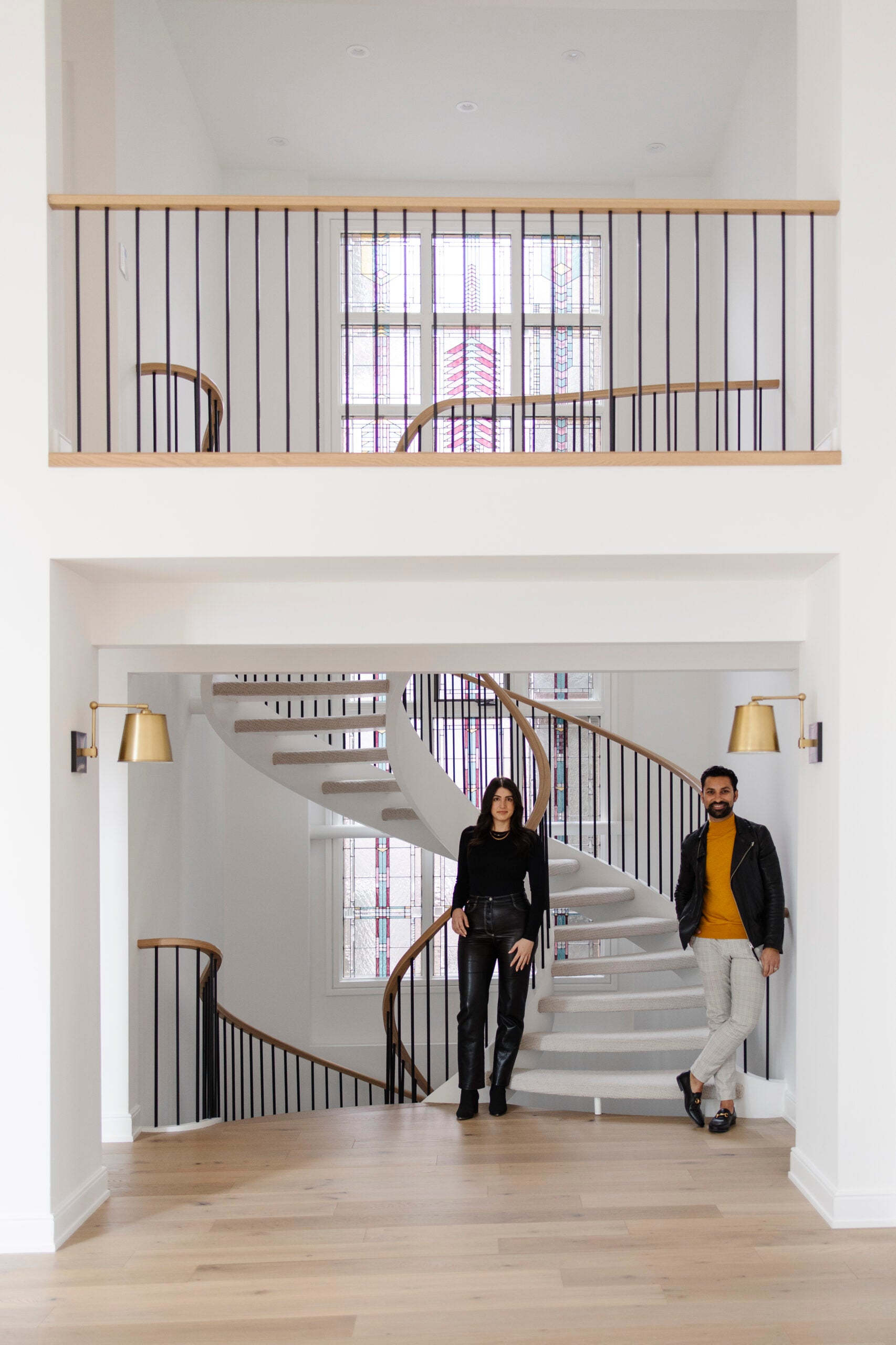 designers standing by stairs