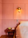 coral pink bedroom