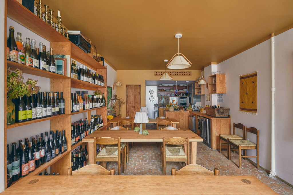 cozy wine bar interior
