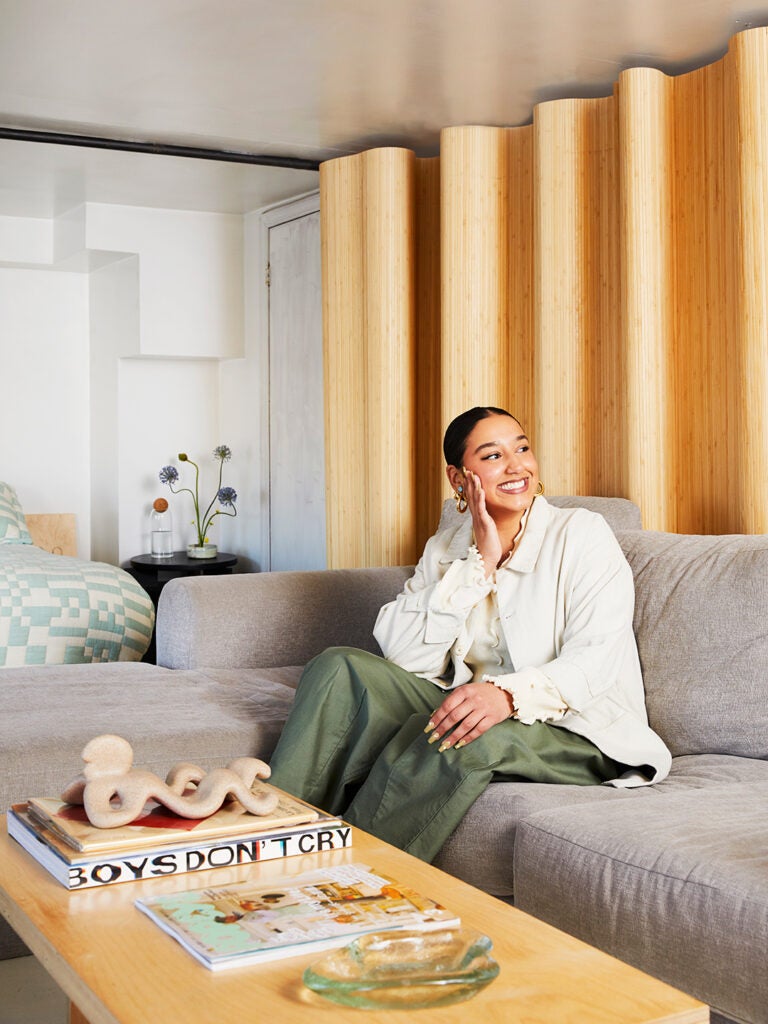 How a Spacial Designer Created Privacy In Her Door-Less Loft with a Clever Divider