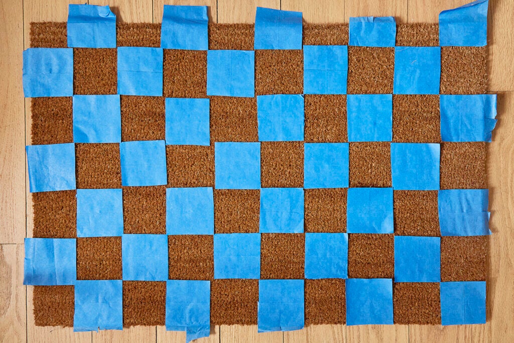How Our Style Director Gave Her IKEA Doormat a $20 Checkerboard Makeover