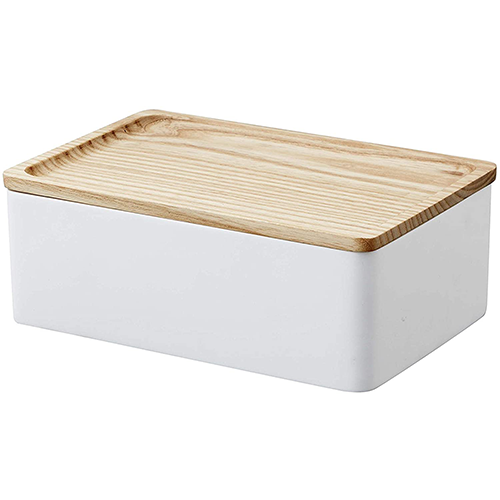White Box with Wood Lid