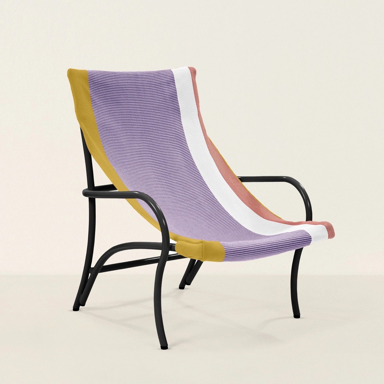 Goodee Ames Maraca Lounge Chair Gold Purple