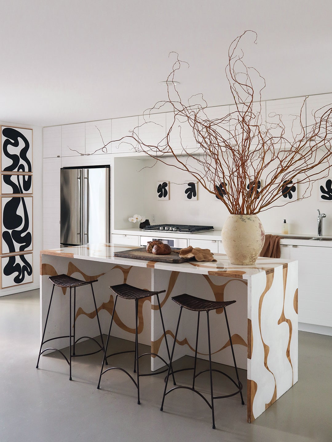 Even the Kitchen Island in This L.A. Artist’s Home Is Covered in Her Signature Waves