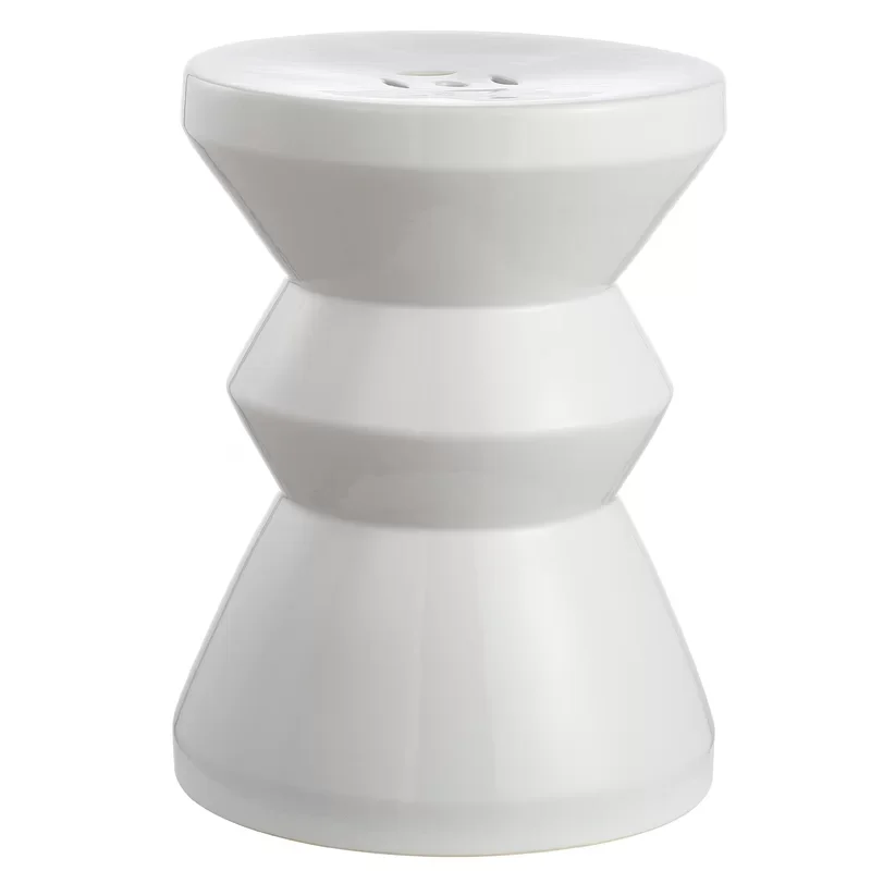 white ceramic stool