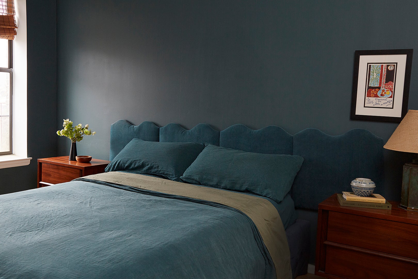wavy blue bed