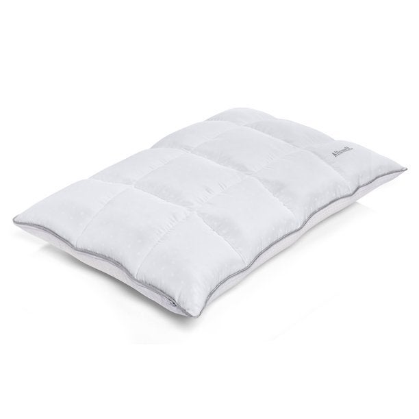 white allswell pillow with gray trim
