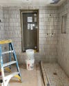 bathroom tile in process