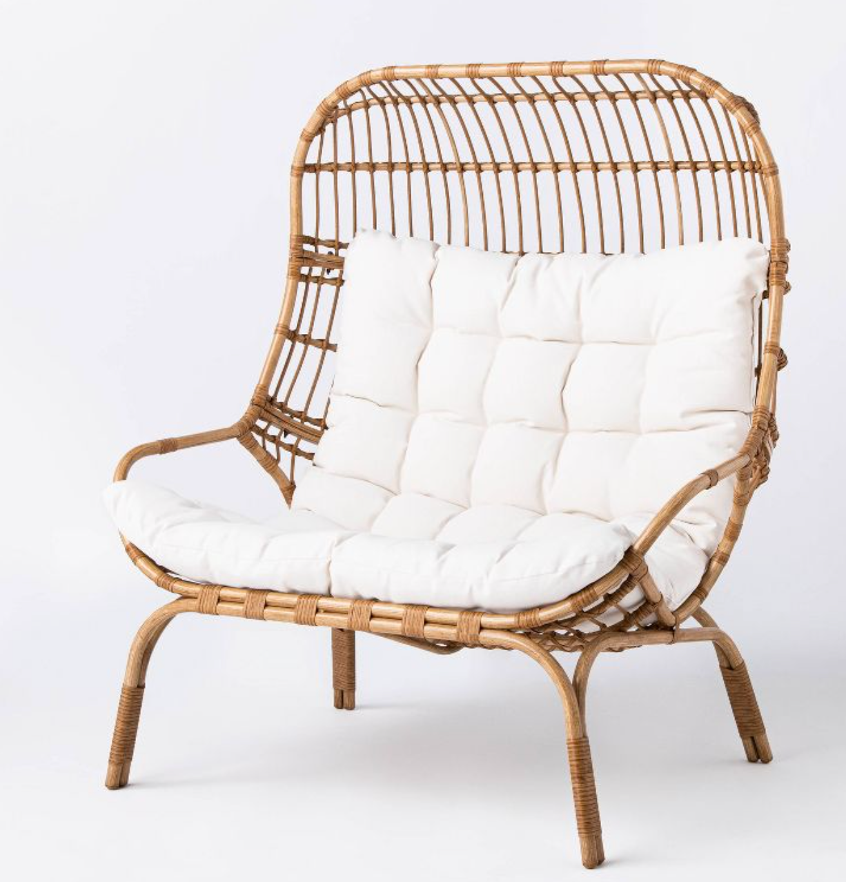 wicker egg shaped outdoor chair