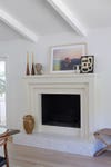 plastered fireplace