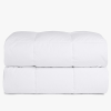 white folded mattress pad parachute